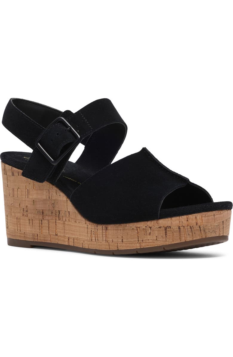 Clarks<sup>®</sup> Sabina Dream Platform Wedge Sandal, Main, color,