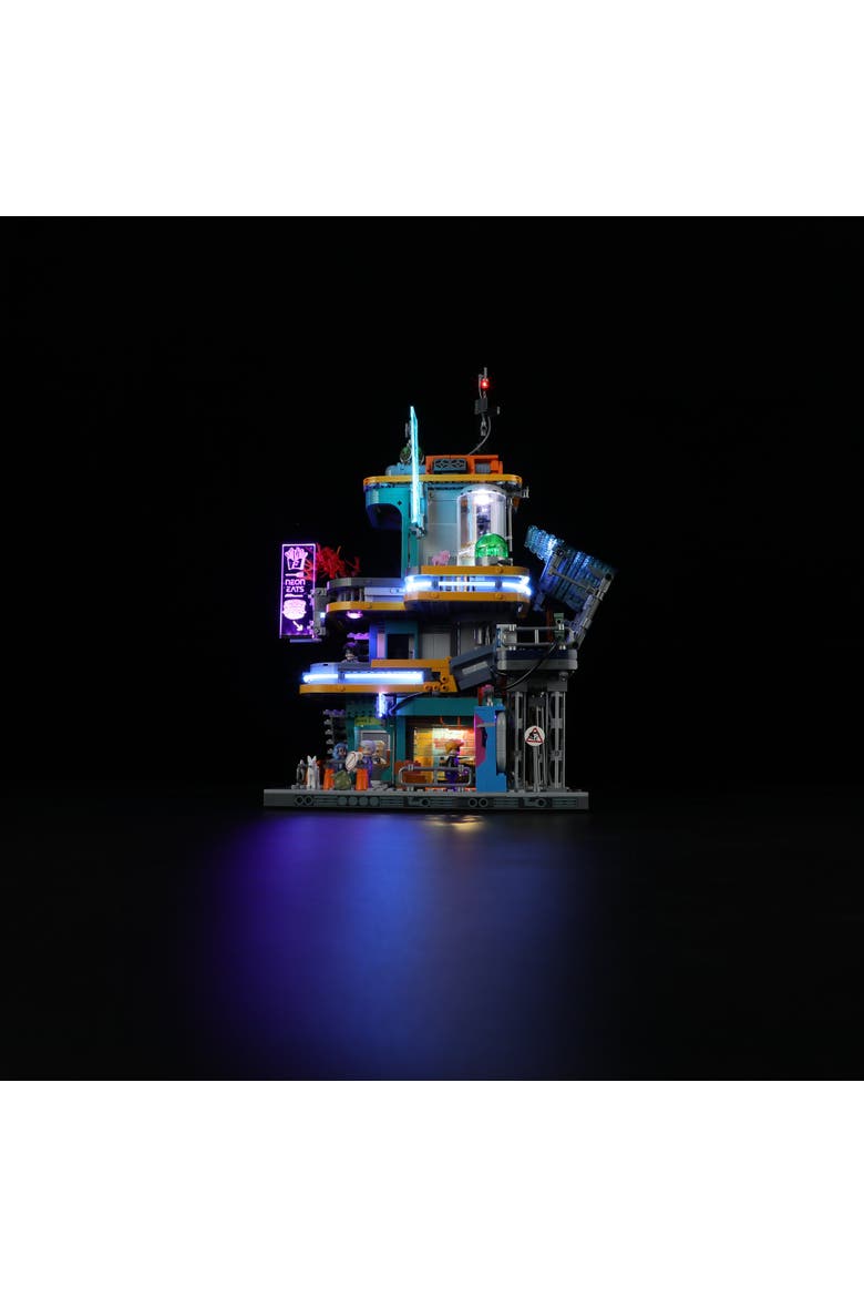 Future City Cyberpunk Mansion LED Building Set Model CP2524M, Alternate, color, Multicolor