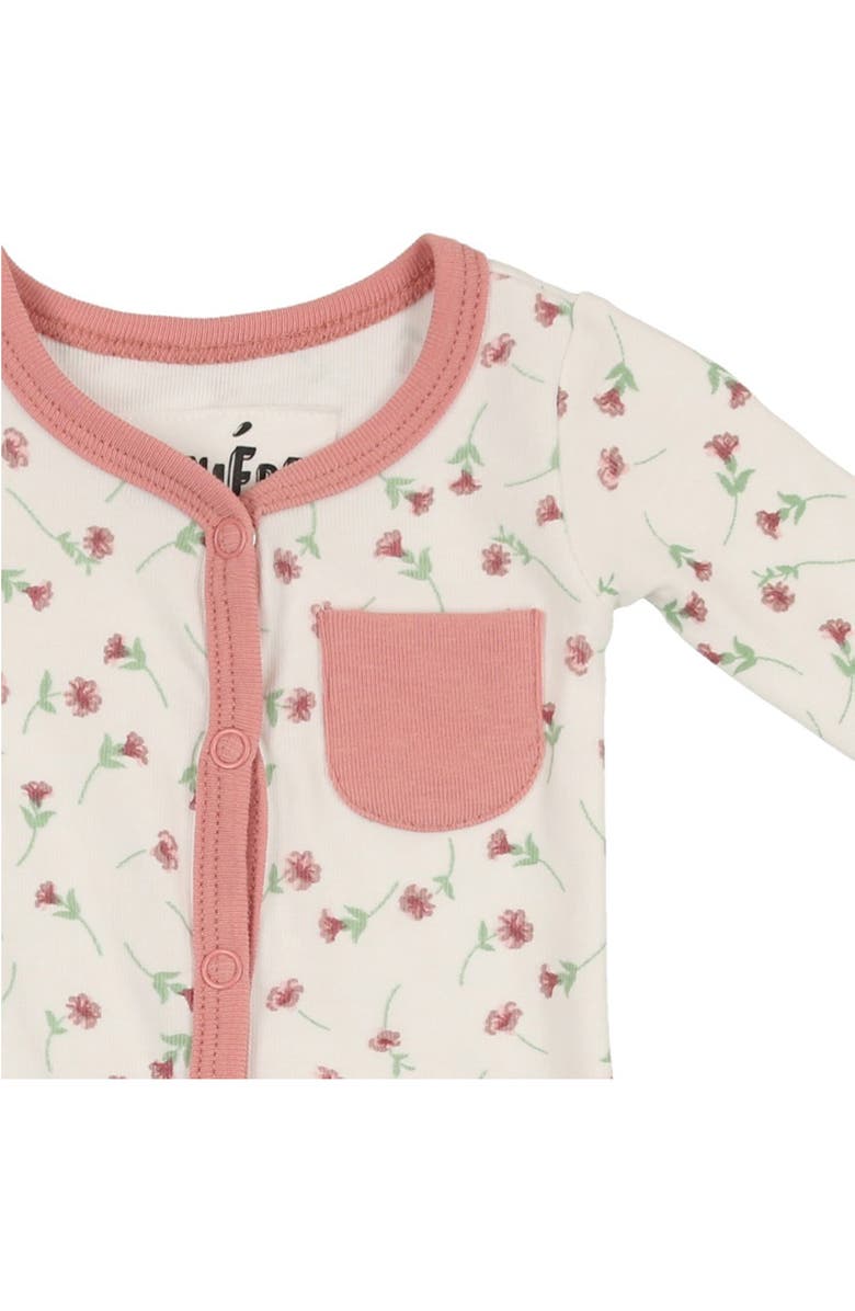 Manière Floral Knit Footie, Alternate, color, White