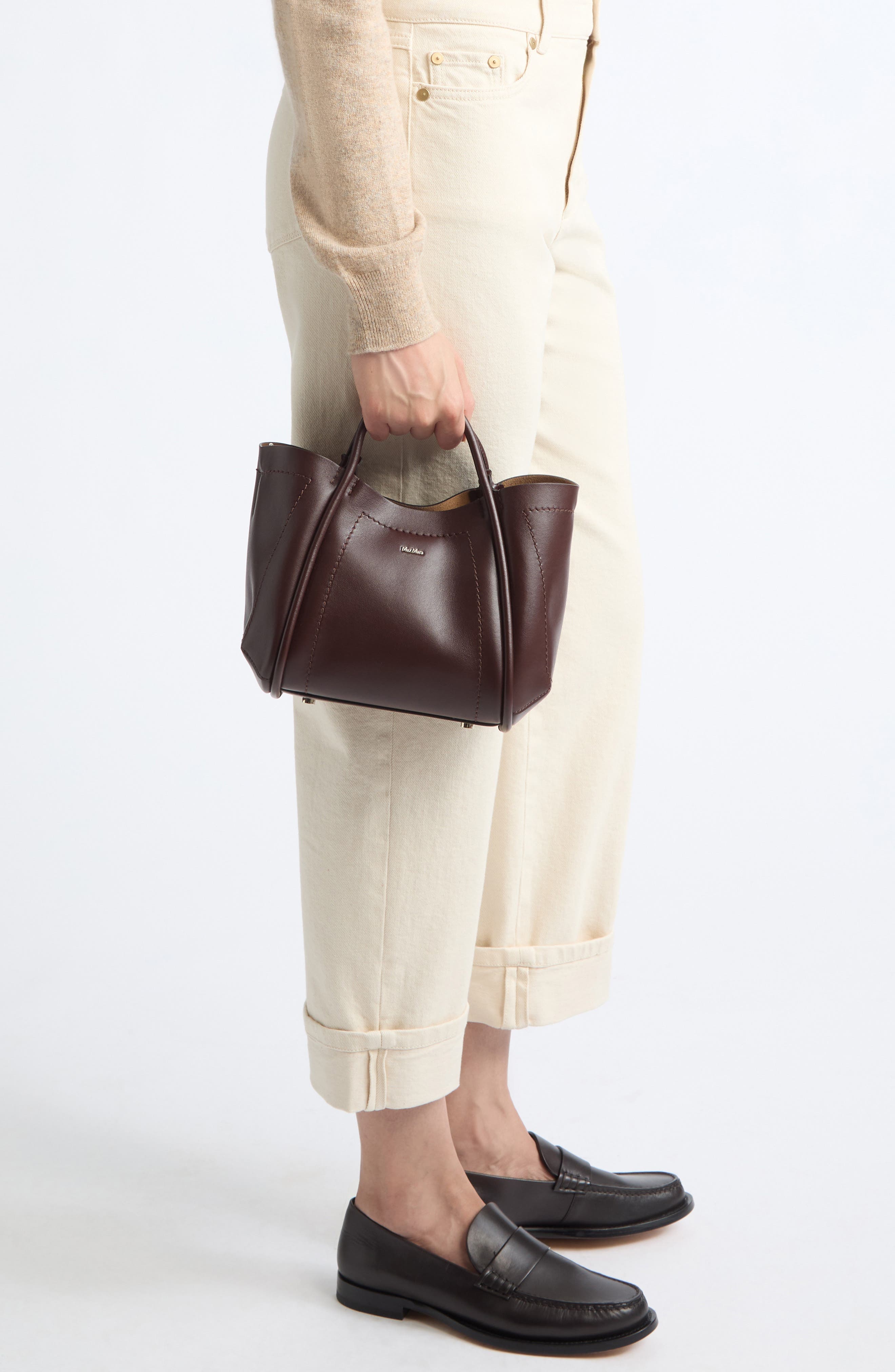 Marin Extra Small Leather Crossbody Bag, Alternate, color, BROWN