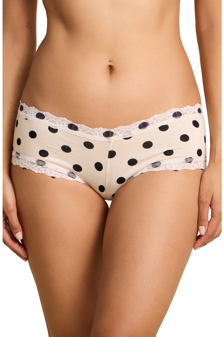 Floral Print Supima® Cotton Boyshorts, Main, color, POKE A DOT