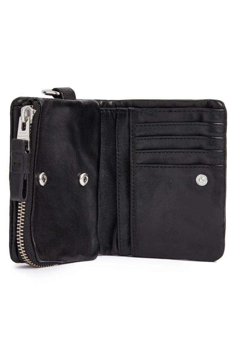 Junction Leather Wallet, Alternate, color, BLACK