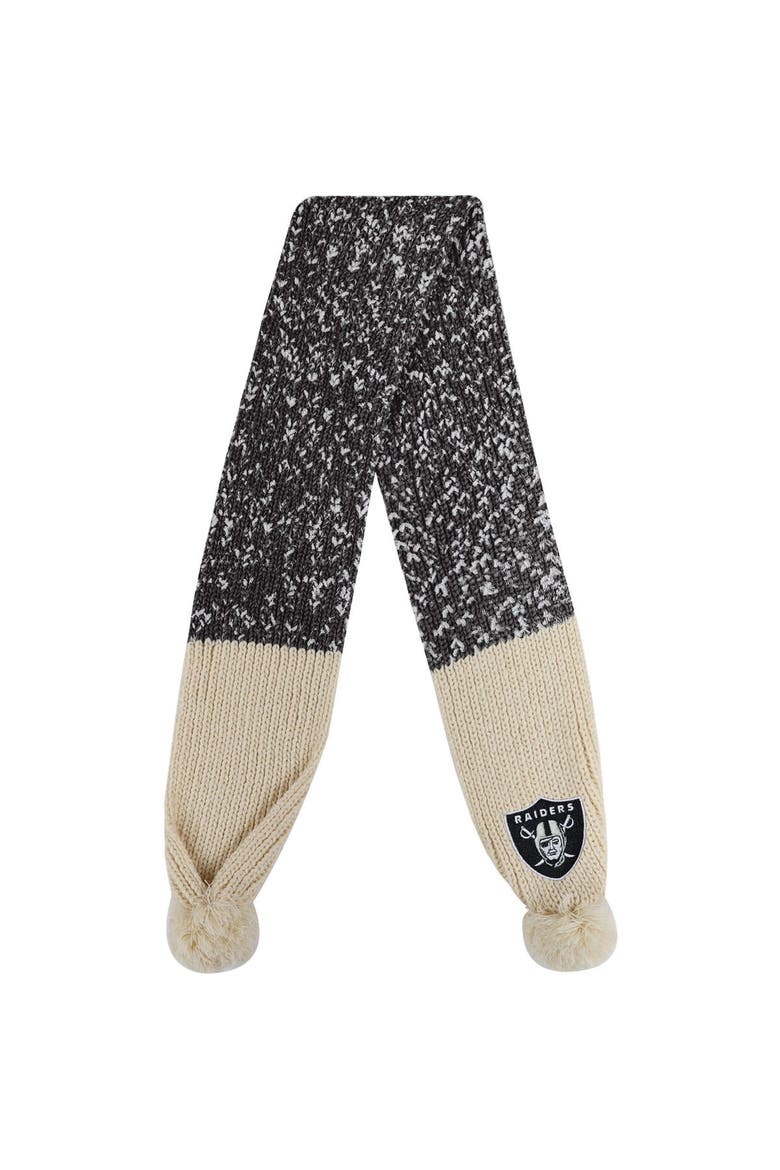 Las Vegas Raiders Confetti Scarf with Pom, Alternate, color, Black
