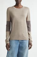 Johnstons of Elgin Euna Colorblock Cashmere Sweater
