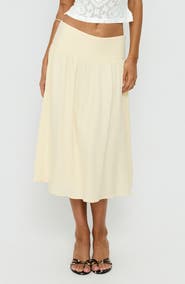Princess Polly Heart of Gold Linen Blend Midi Skirt
