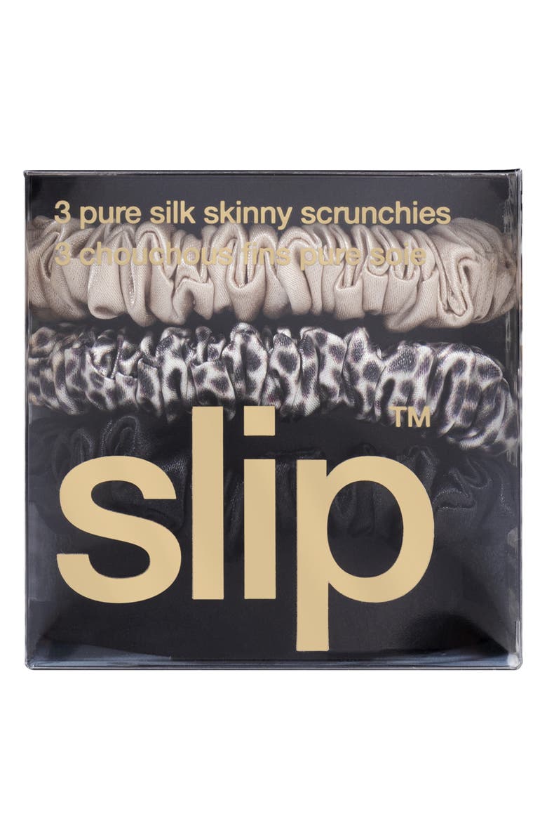 slip Pure Silk 3-Pack Skinny Scrunchies, Alternate, color,