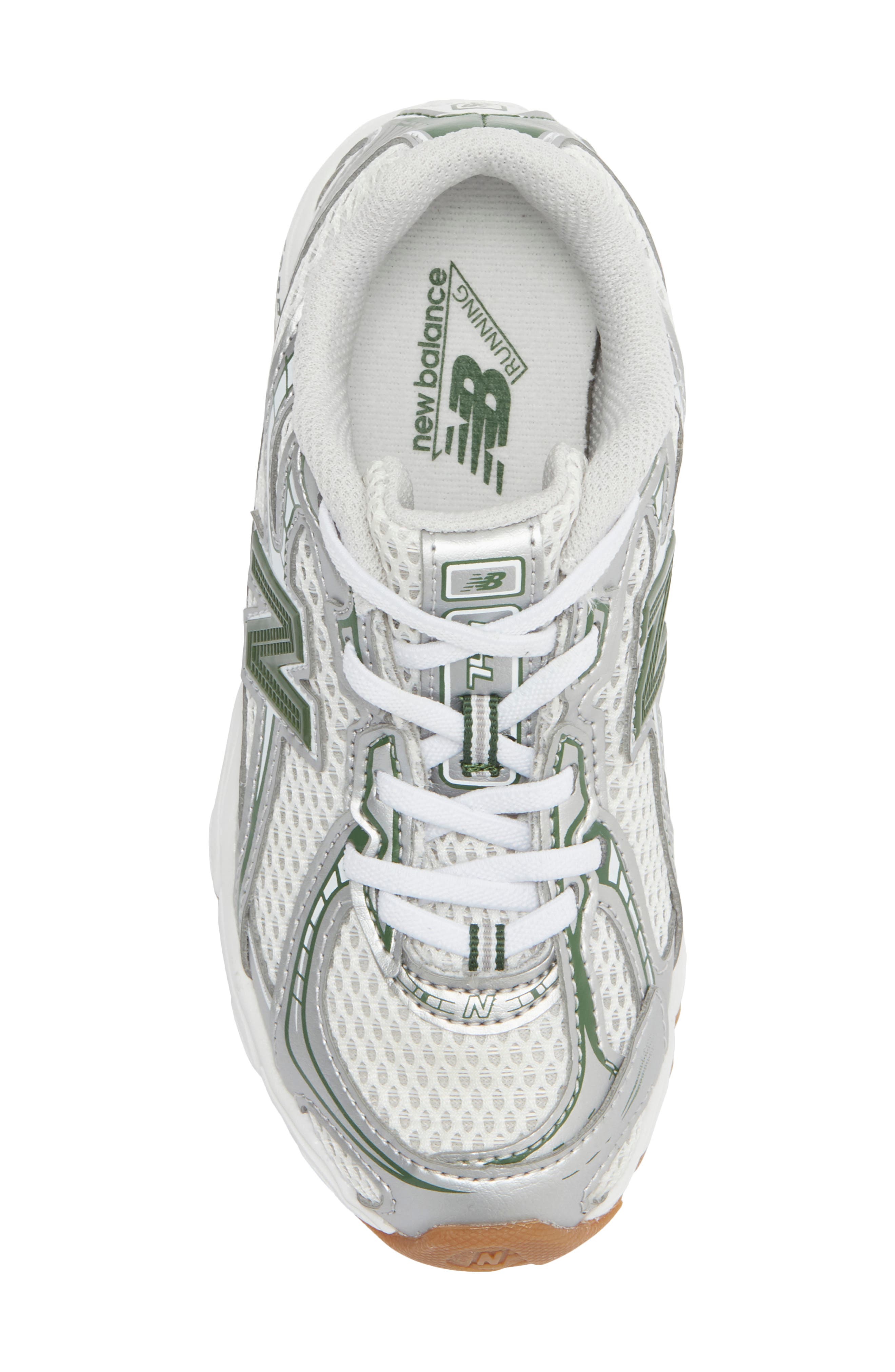 New Balance Kids' 740 Sneaker, Alternate, color, Silver/ Dark Alpine Green
