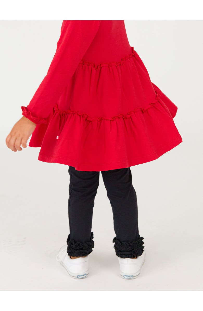 RuffleButts Toddler Girls Ruffle Leggings with Signature Rear Ruffles, Alternate, color, Black