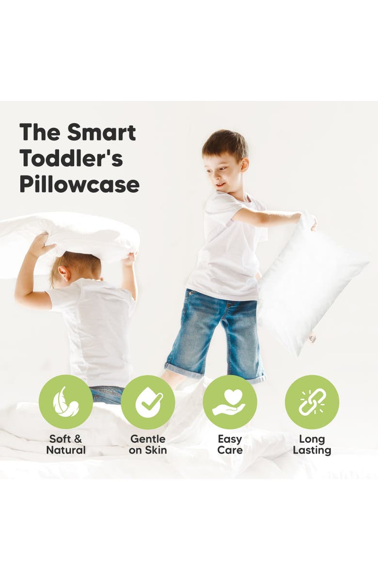 KeaBabies Jumbo Toddler Pillowcase 14X20", Alternate, color, Soft White