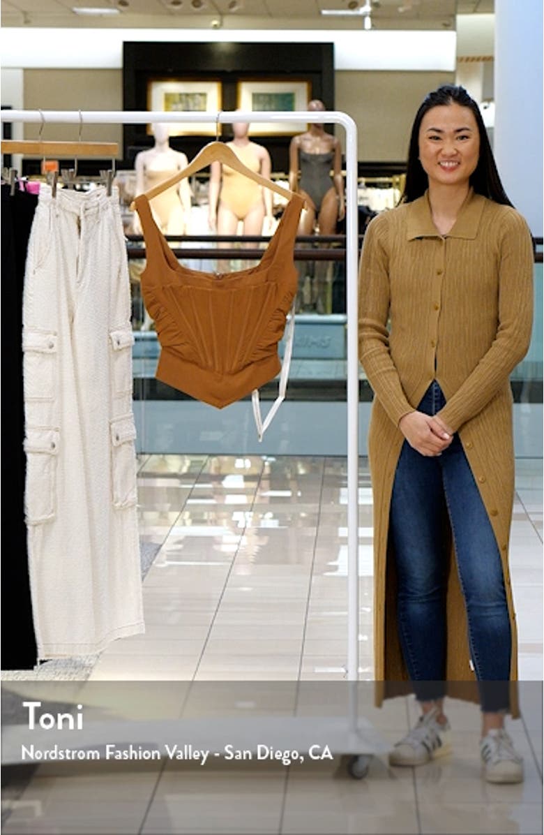 V-Shape Gathered Corset Top, sales video thumbnail