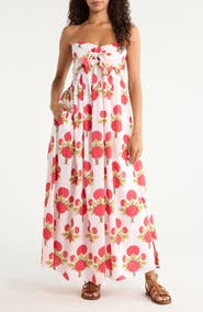 Faherty Alexi Floral Organic Cotton Voile Maxi Dress