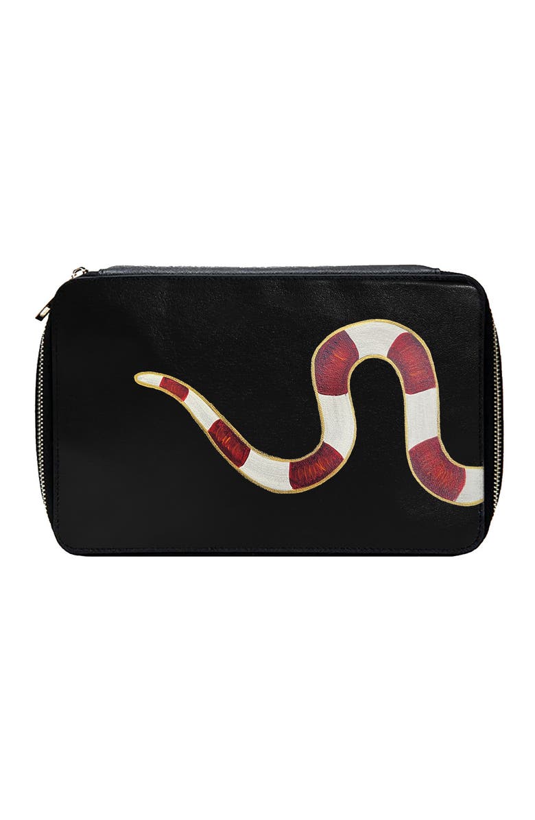 ALEPEL Gold Snake Pouch, Alternate, color, 