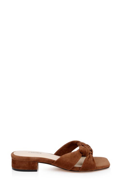L Agence L'agence Lea Slide Sandal In Brown