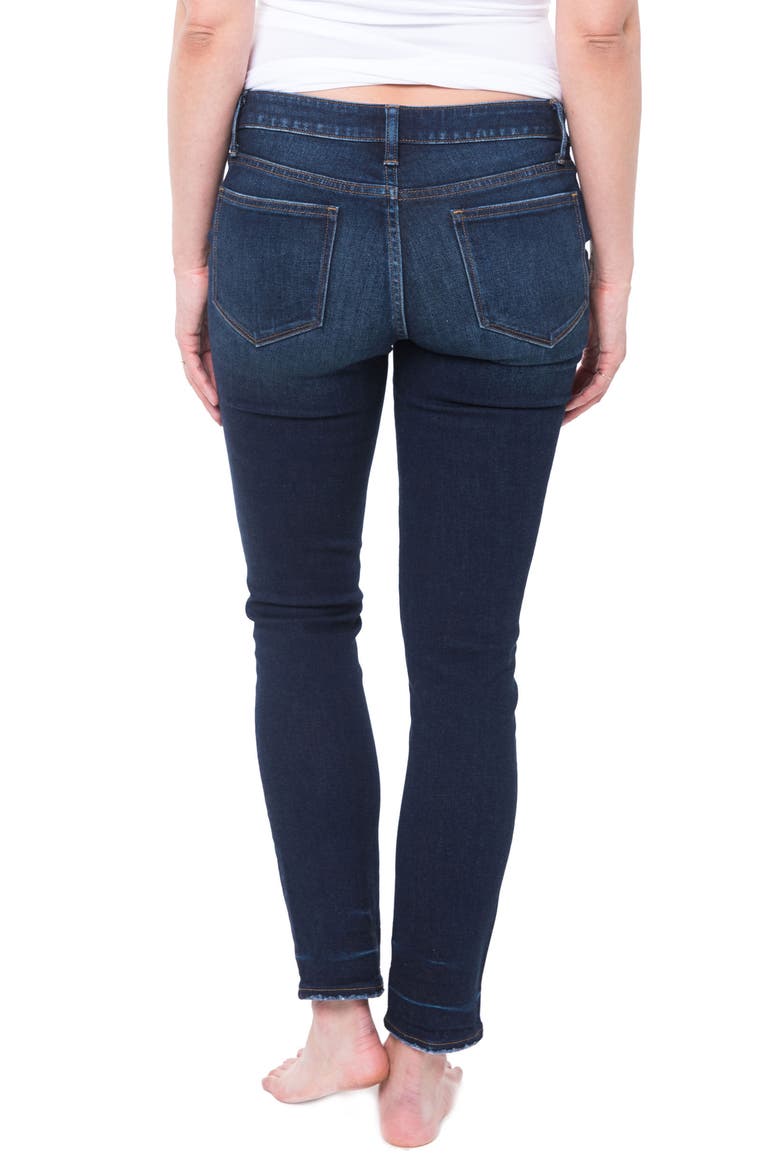 Chelsea Under the Belly Ankle Skinny Jeans, Alternate, color, DARK WASH