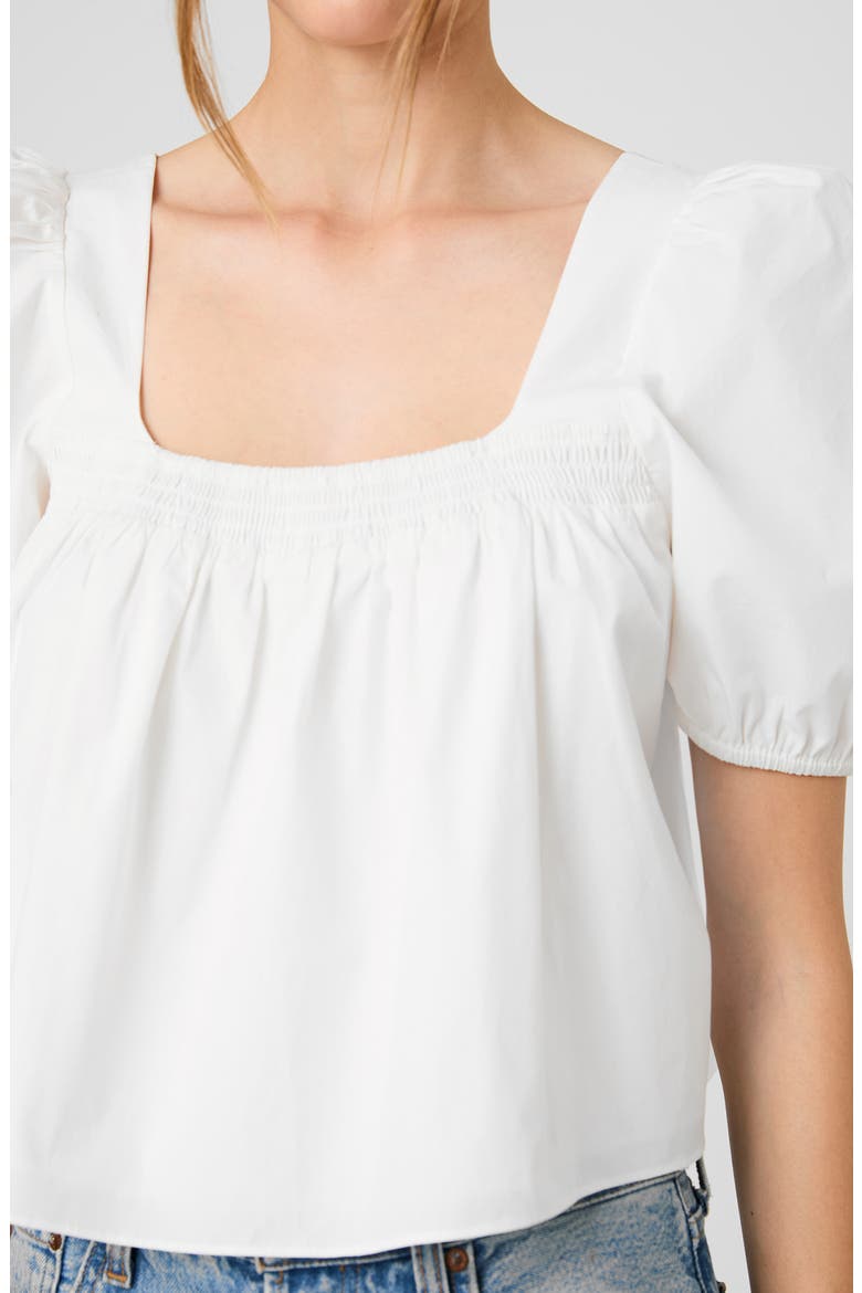 Cambria Cotton Puff Sleeve Top, Alternate, color, SUMMER WHITE