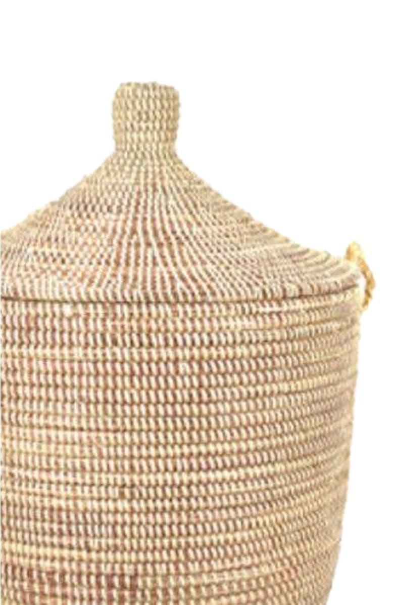 Mbare Dou Lid Storage Basket Monochrome Medium Storage, Alternate, color, Natural