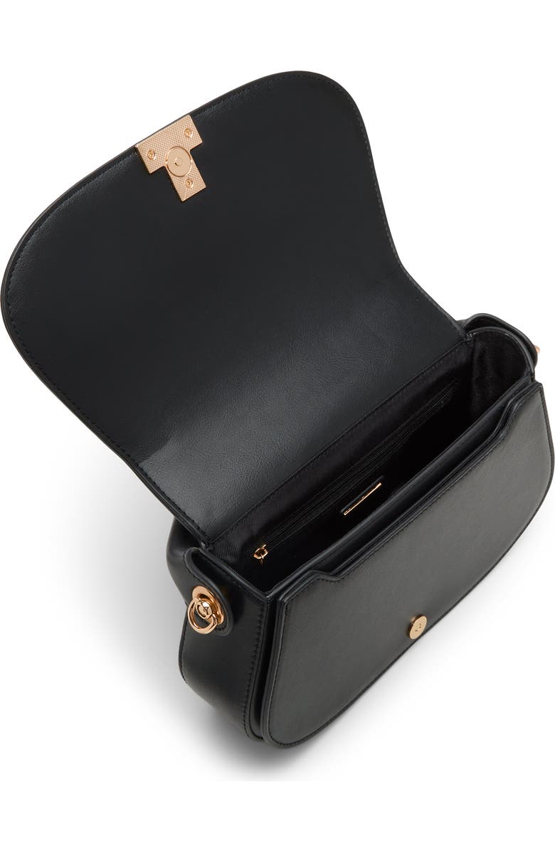 ALDO Willamae Faux Leather Top Handle Bag, Alternate, color, Black