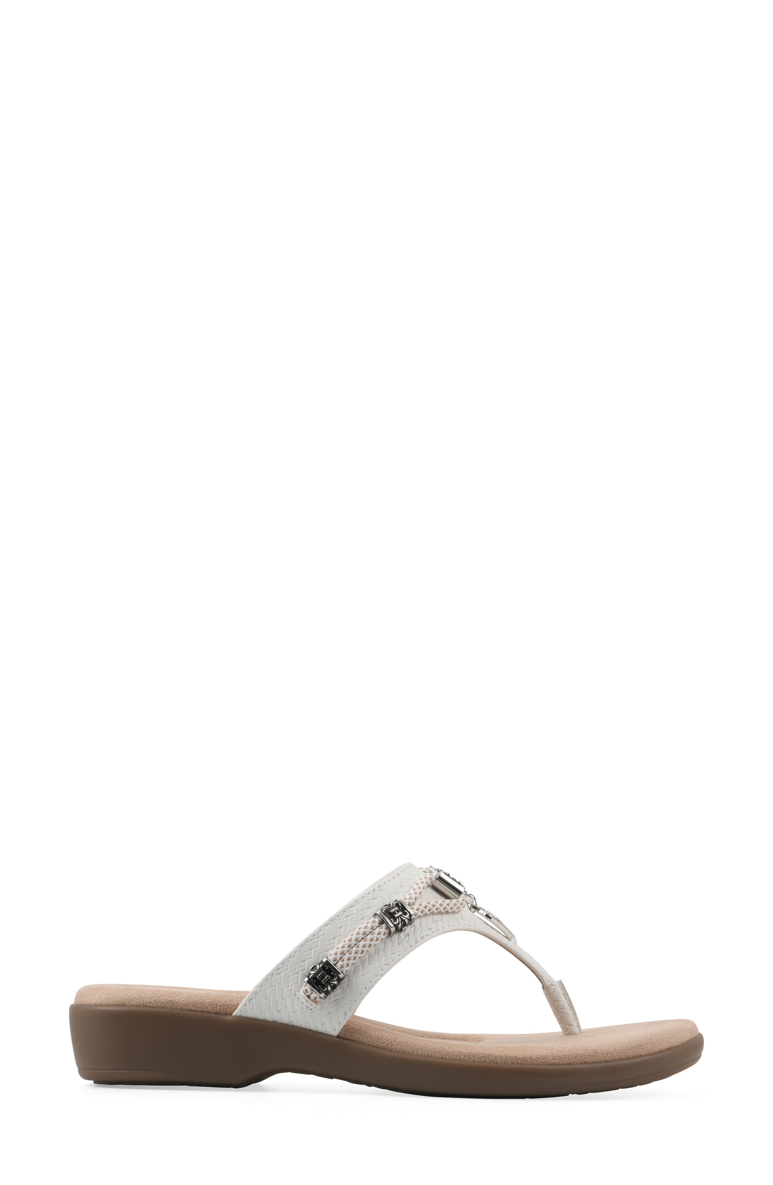 Bainah Thong Sandal, Alternate, color, WHITE/ WOVEN