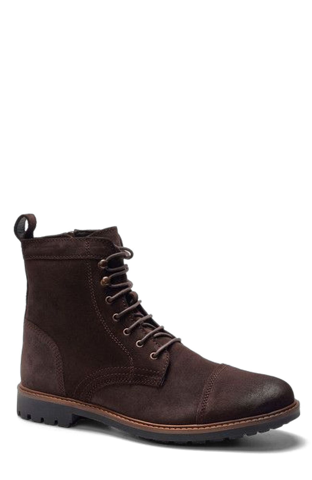 A. Veer Wilder Lace-up Boot, Alternate, color, Brown Suede