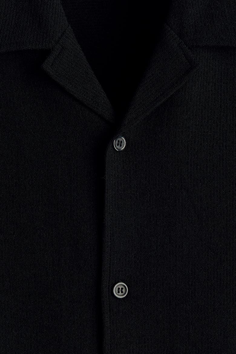 Relaxed Fit Resort Shirt, Alternate, color, Black