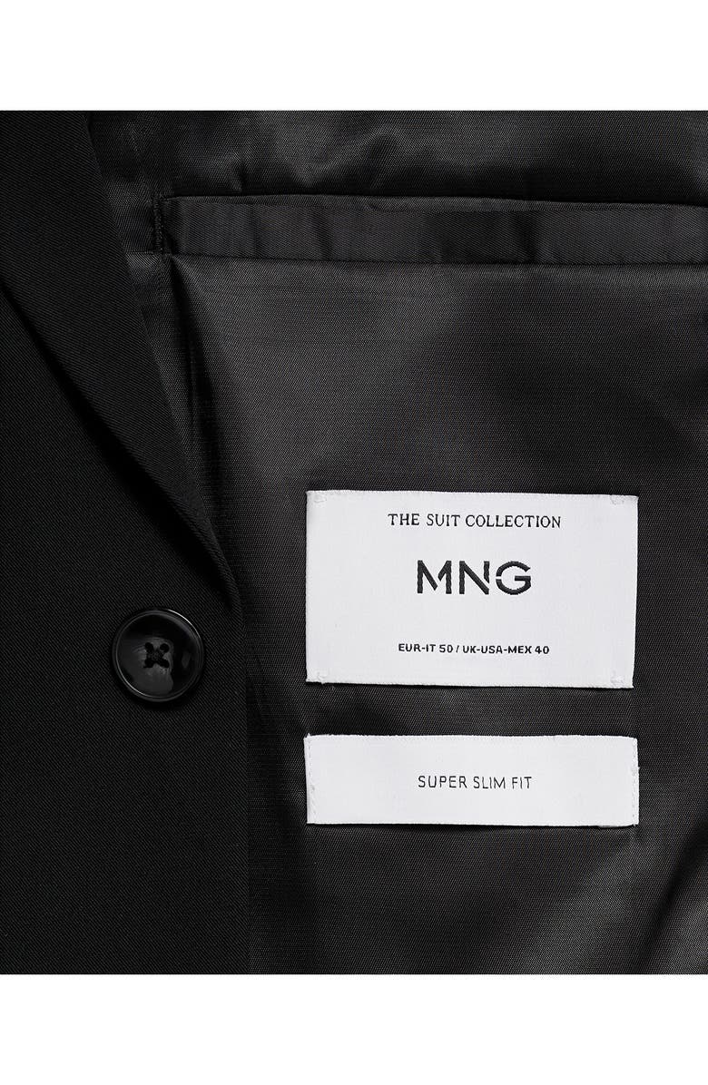 MANGO Slim Fit Suit Jacket, Alternate, color, Black