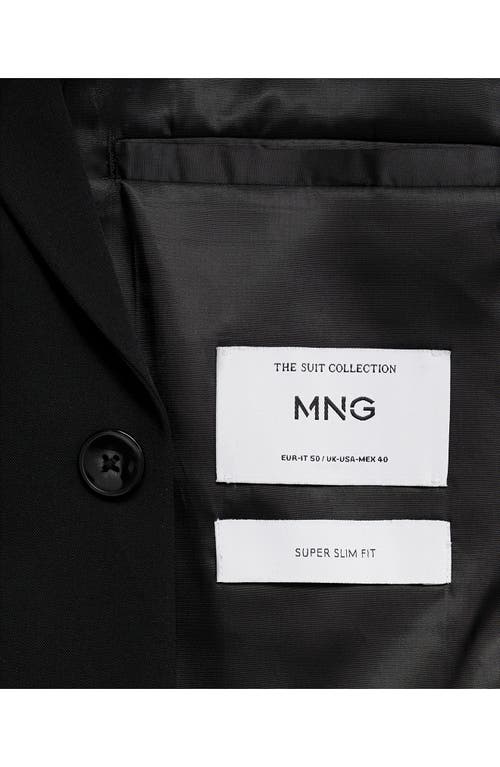 Mango Superslim Fit Stretch Sport Coat In Black