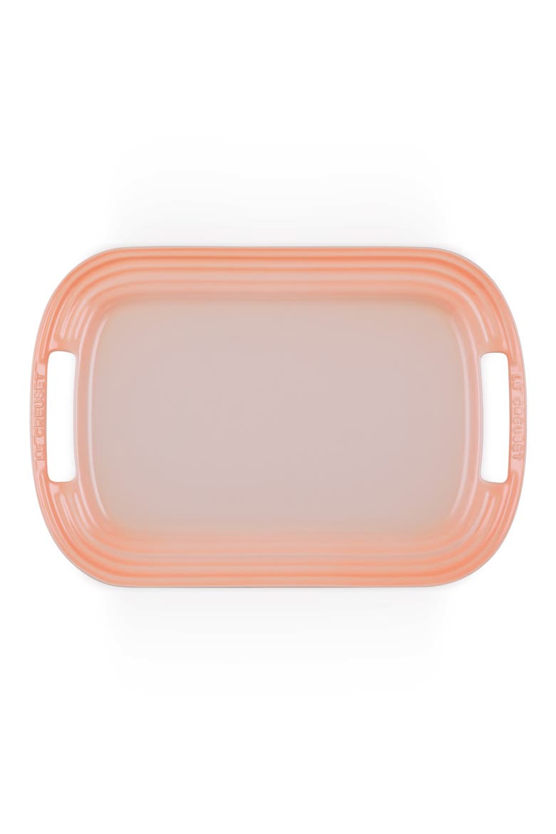 Stoneware Serving Platter, Alternate, color, PEACH