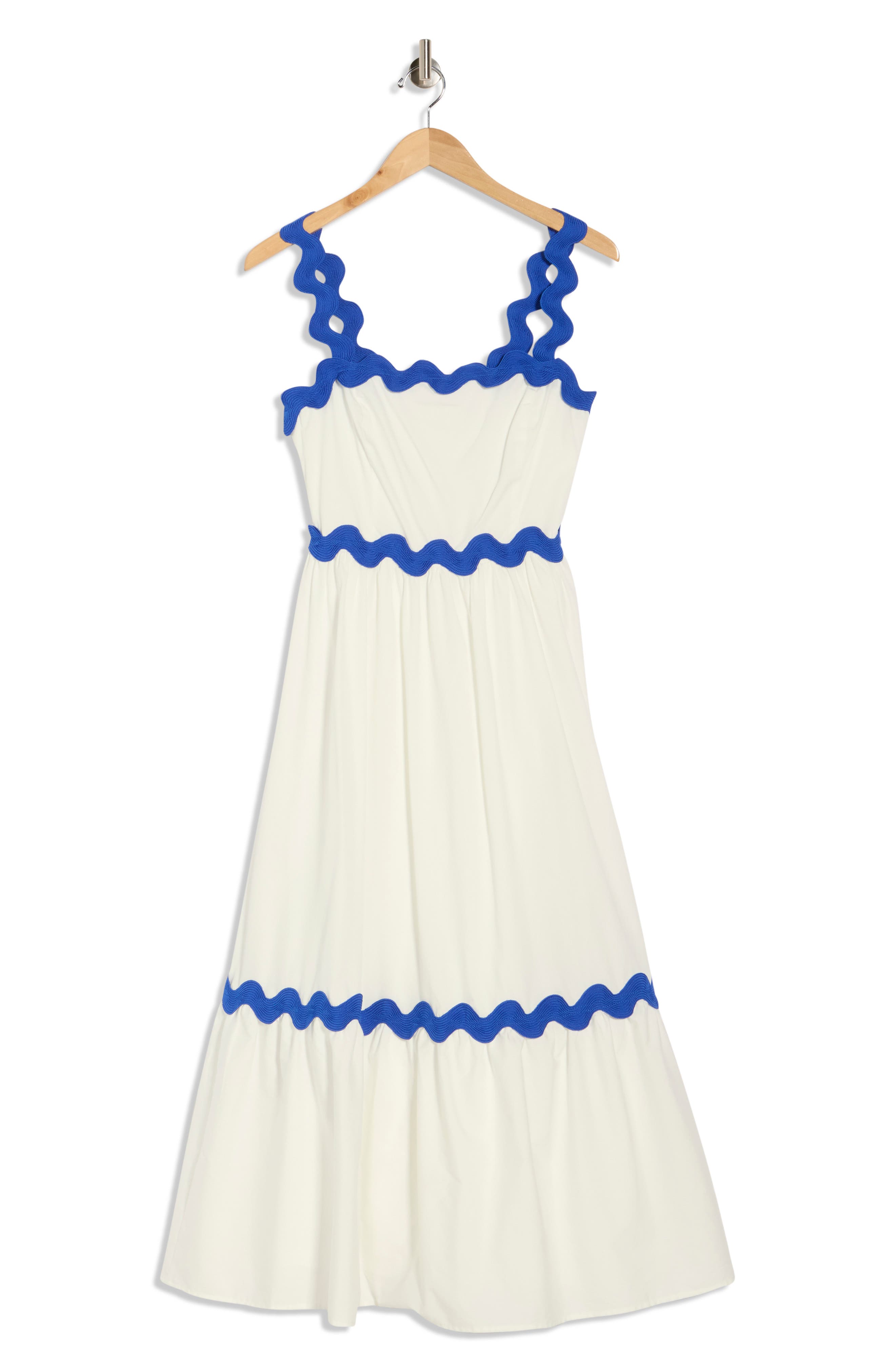 FLYING TOMATO Rickrack Trim Midi Dress (Women) | Nordstromrack