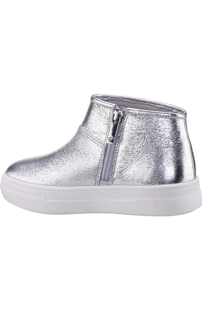 Nina Kids' Gwenny Sneaker, Alternate, color, Silver Crackled Metallic
