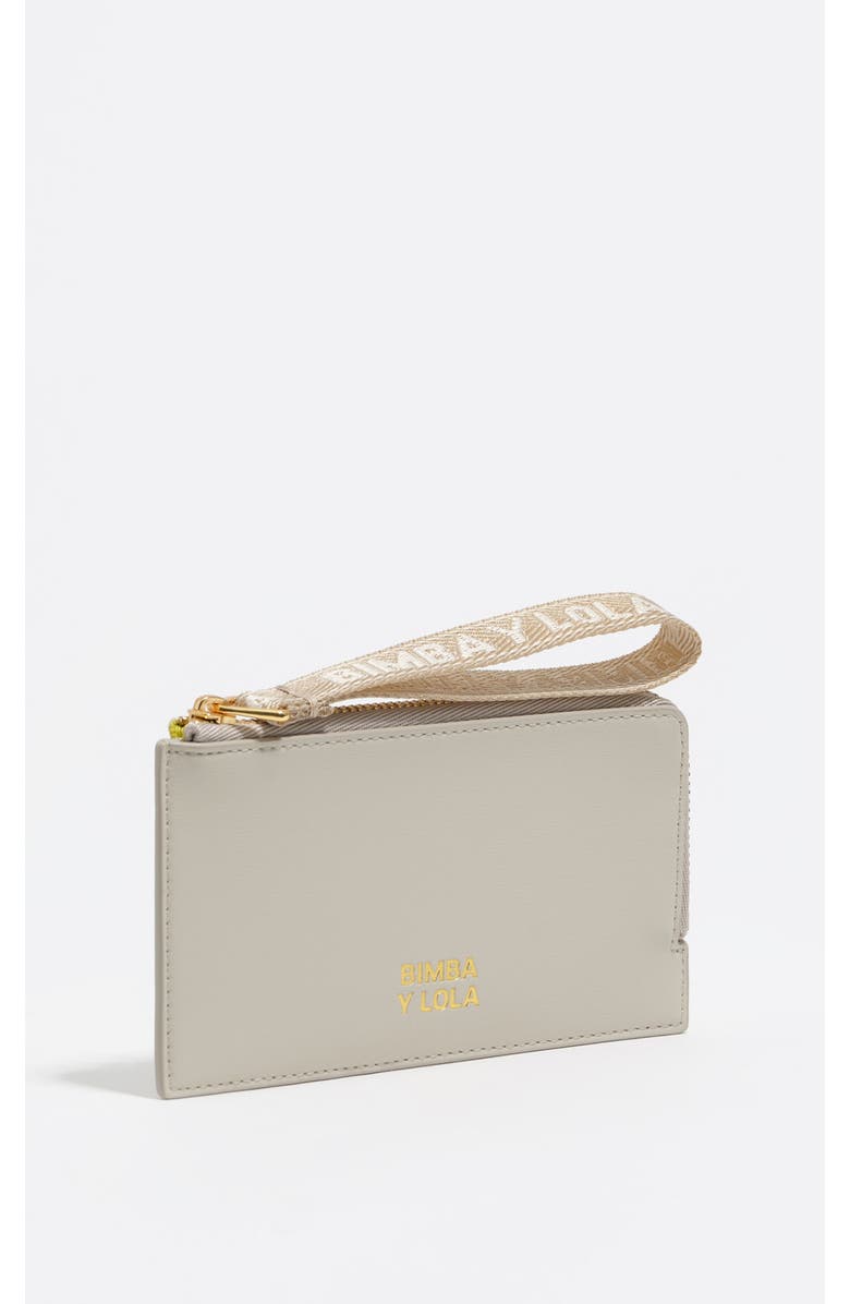 Bimba y Lola Leather Purse With Logo Plaque, Main, color, Stone