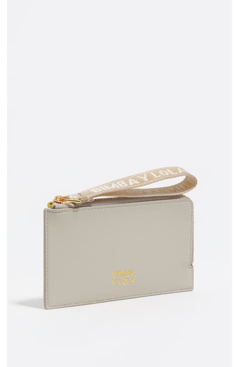 Leather Purse With Logo Plaque