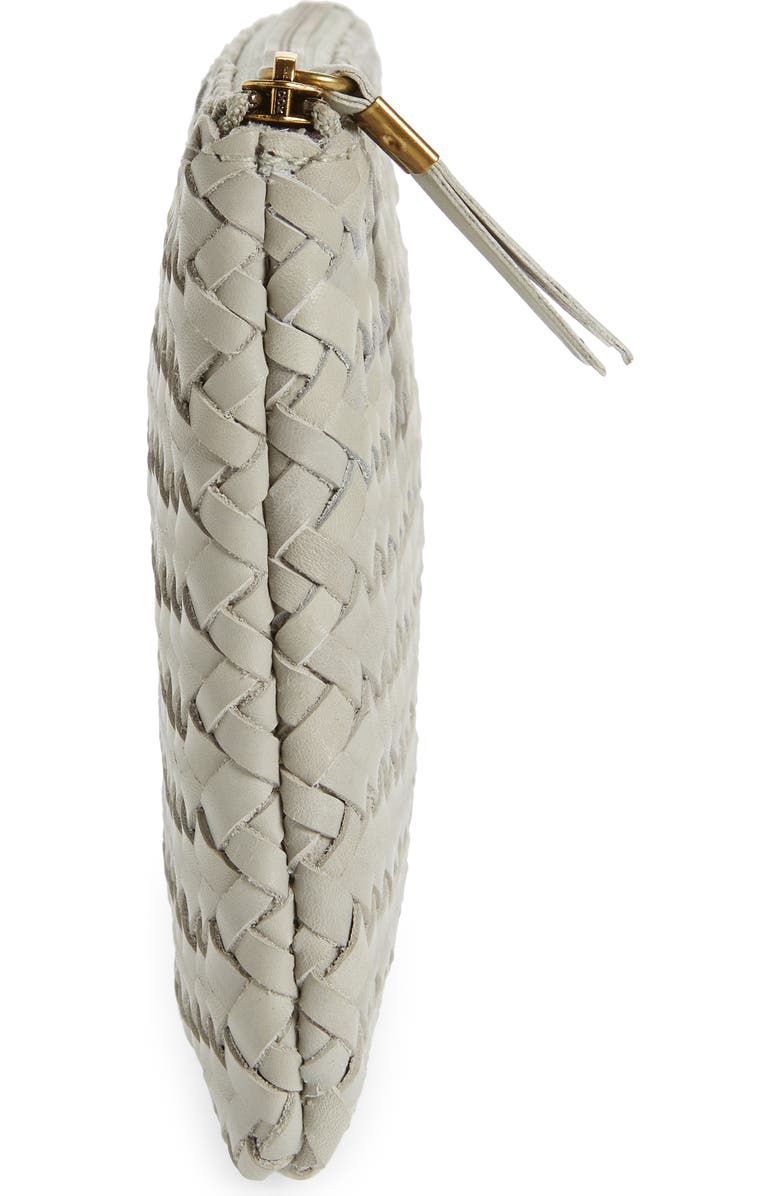 Madewell The Woven Leather Pouch Clutch, Alternate, color,