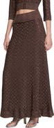 SANDRO Long rhinestone knit skirt