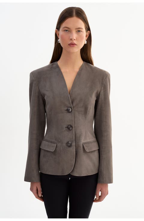 Abitha | Suede Hourglass Jacket