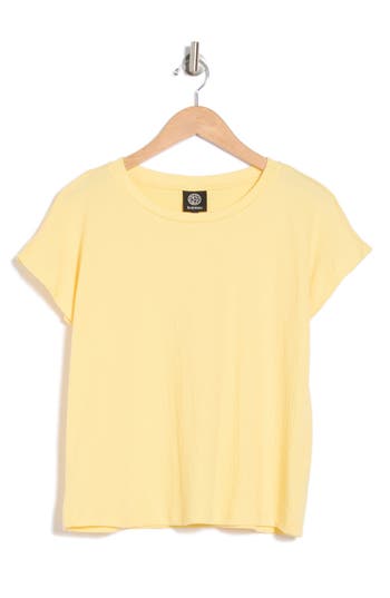 Bobeau Relaxed Drop Shoulder T-shirt In Pale Banana