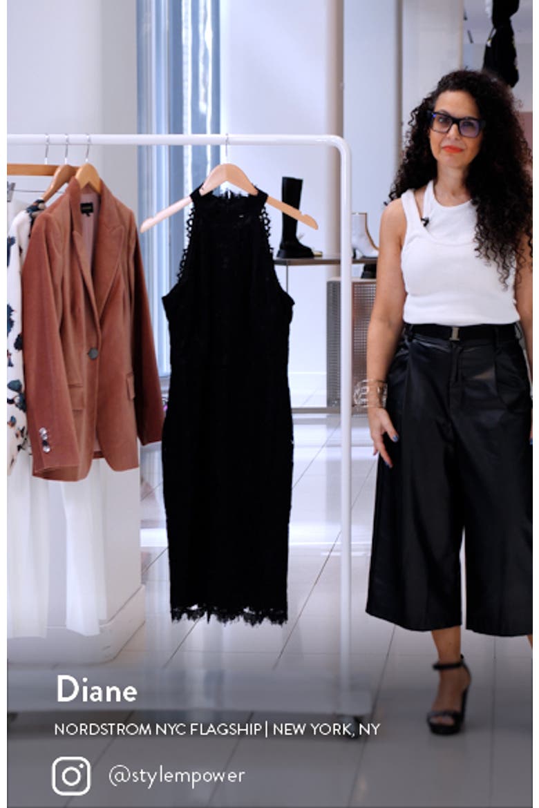Mock Neck Lace Sheath Dress video