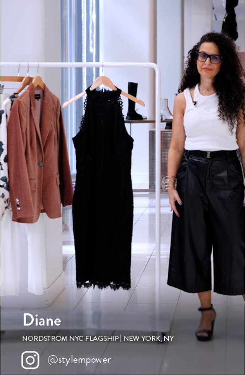 Mock Neck Lace Sheath Dress, sales video thumbnail