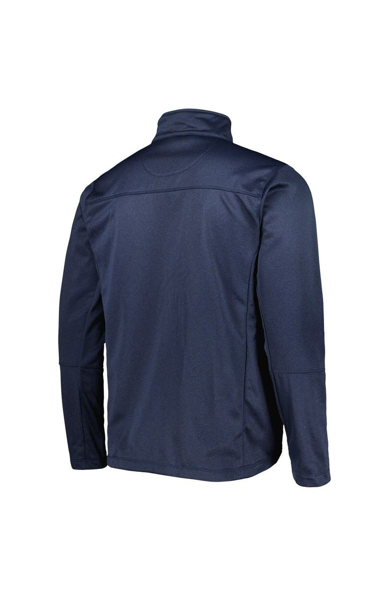 DUNBROOKE Men's Dunbrooke Heather Navy Seattle Seahawks Freestyle Coated Tech Fleece Full-Zip Jacket, Alternate, color, 