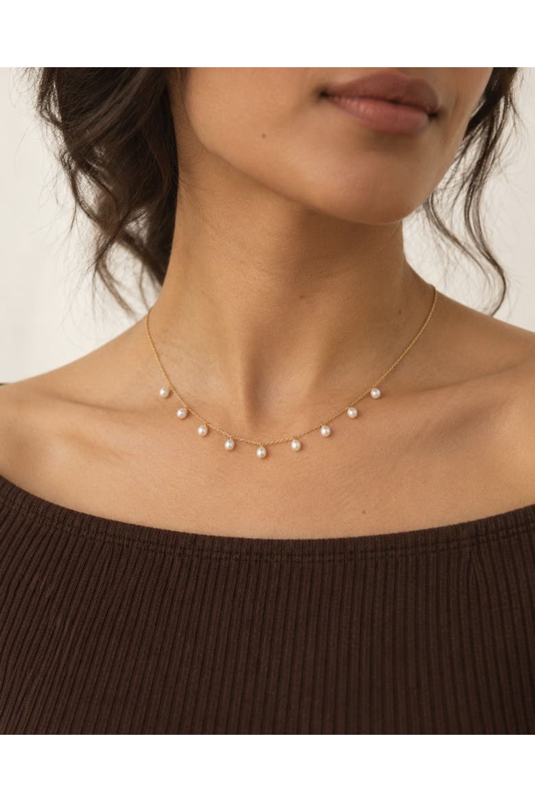 Freshwater Pearl 18" Necklace in 14K Gold, Alternate, color, Gold