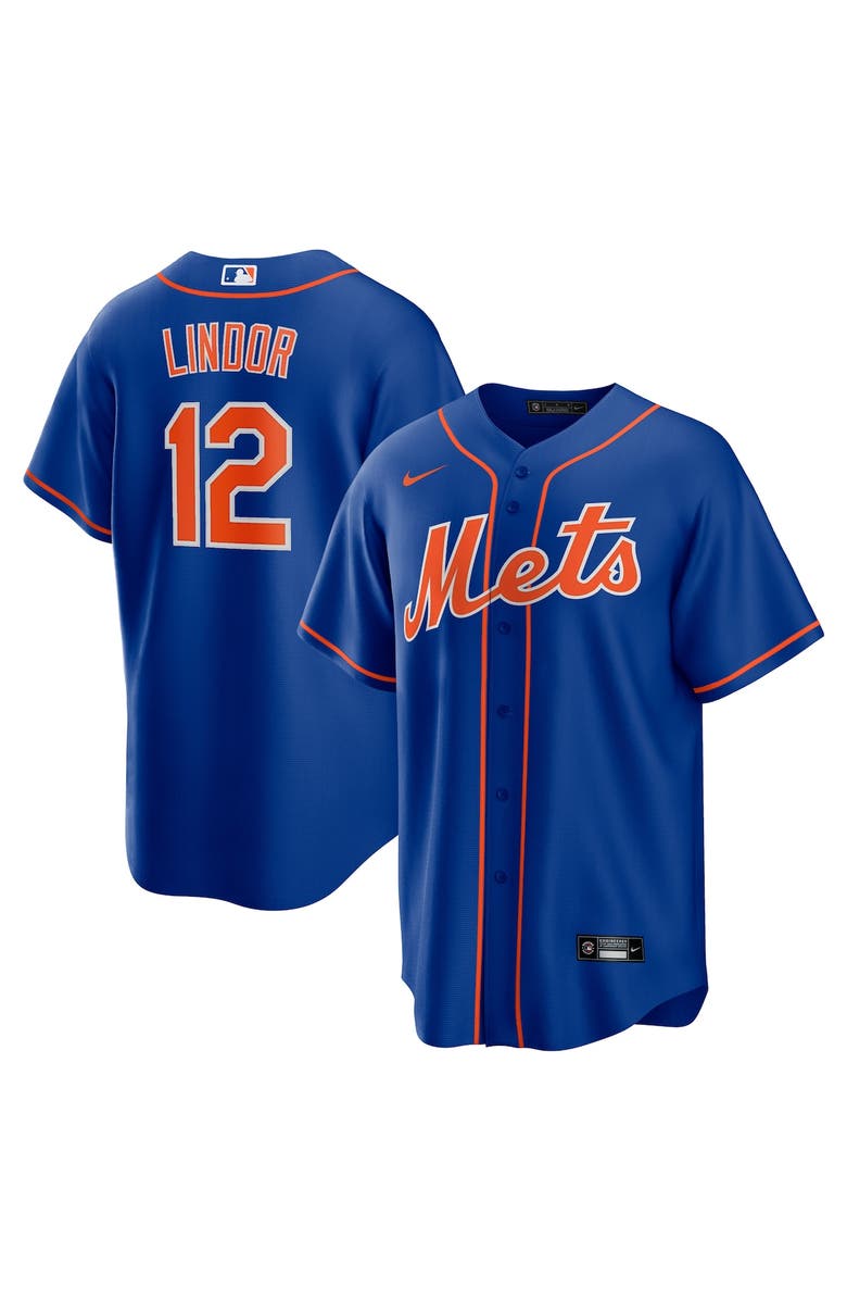 Nike Men's Nike Francisco Lindor Royal New York Mets Big & Tall Alternate Replica Player Jersey, Alternate, color, Royal