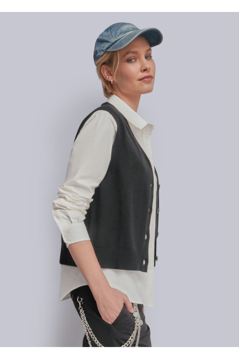 The Everyday Sweater Vest, Alternate, color, BLACK