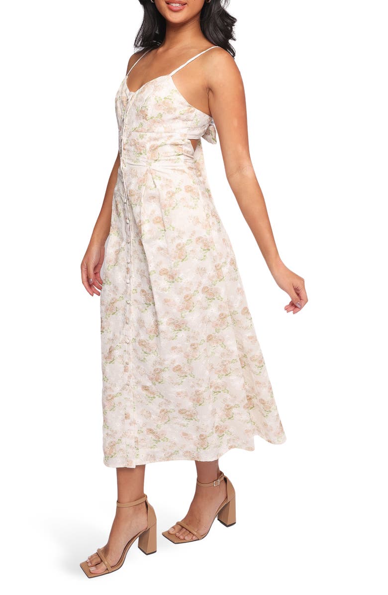 Petal & Pup Teah Embroidered Floral Cotton Dress, Alternate, color, Pink Floral