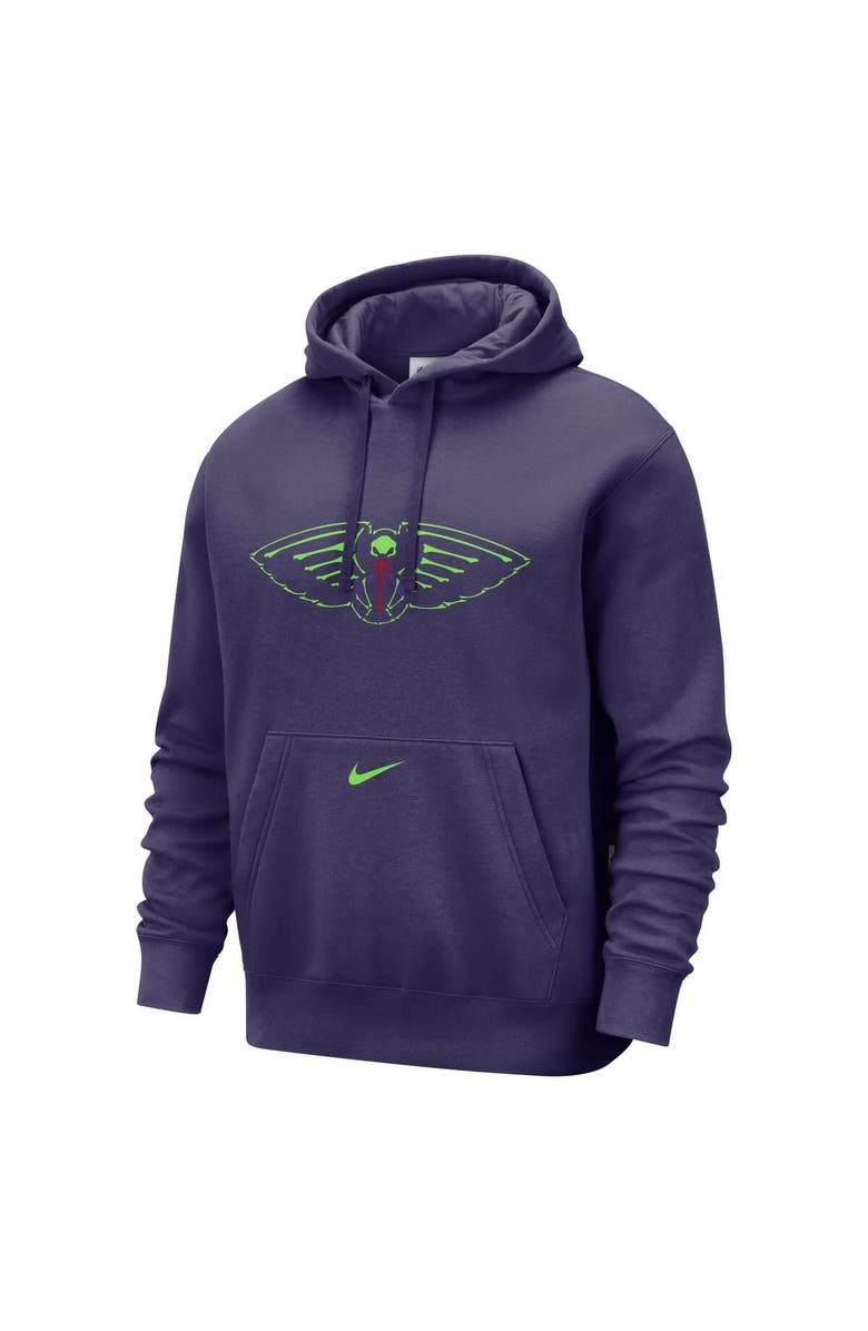 Nike Men's Nike Purple New Orleans Pelicans 2024/25 City Edition Essential Club Pullover Hoodie, Alternate, color, 