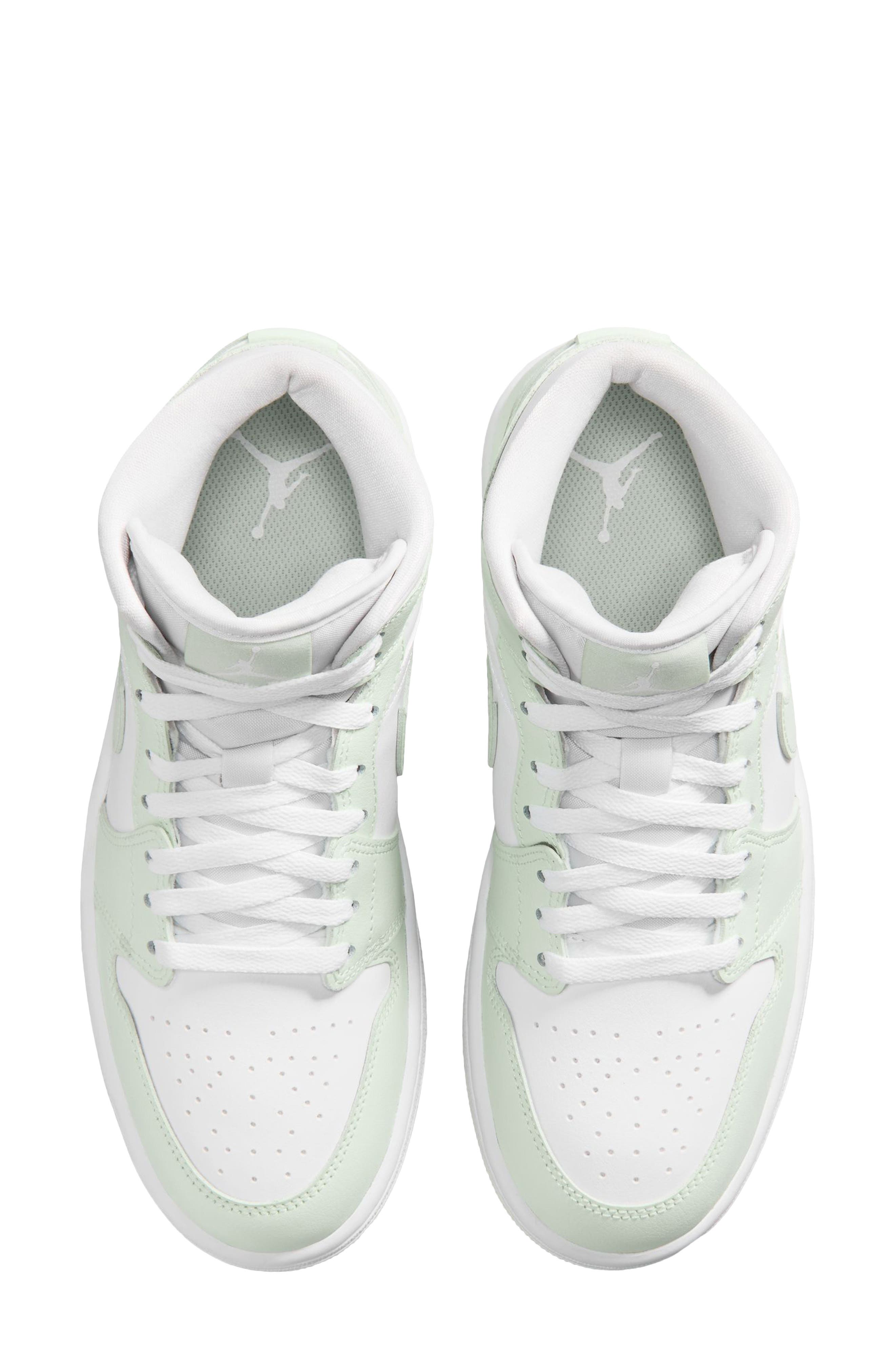 Jordan Air Jordan 1 Mid Sneaker, Alternate, color, WHITE/ VOLT TINT