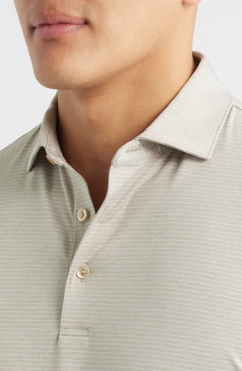 Peter Millar Highlands Performance Jersey Polo, Alternate, color, Biscuit