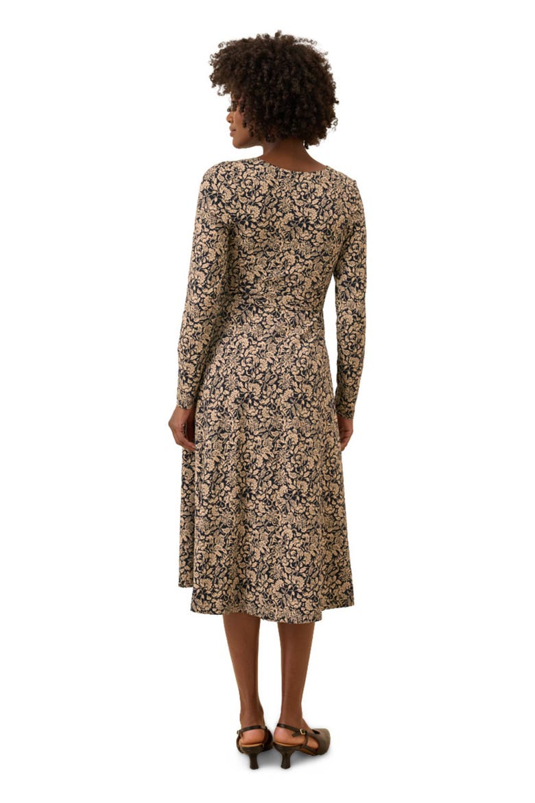 wrap flare dress Eyelet Fit and Flare Faux Wrap Midi Dress - Nectarine Orange