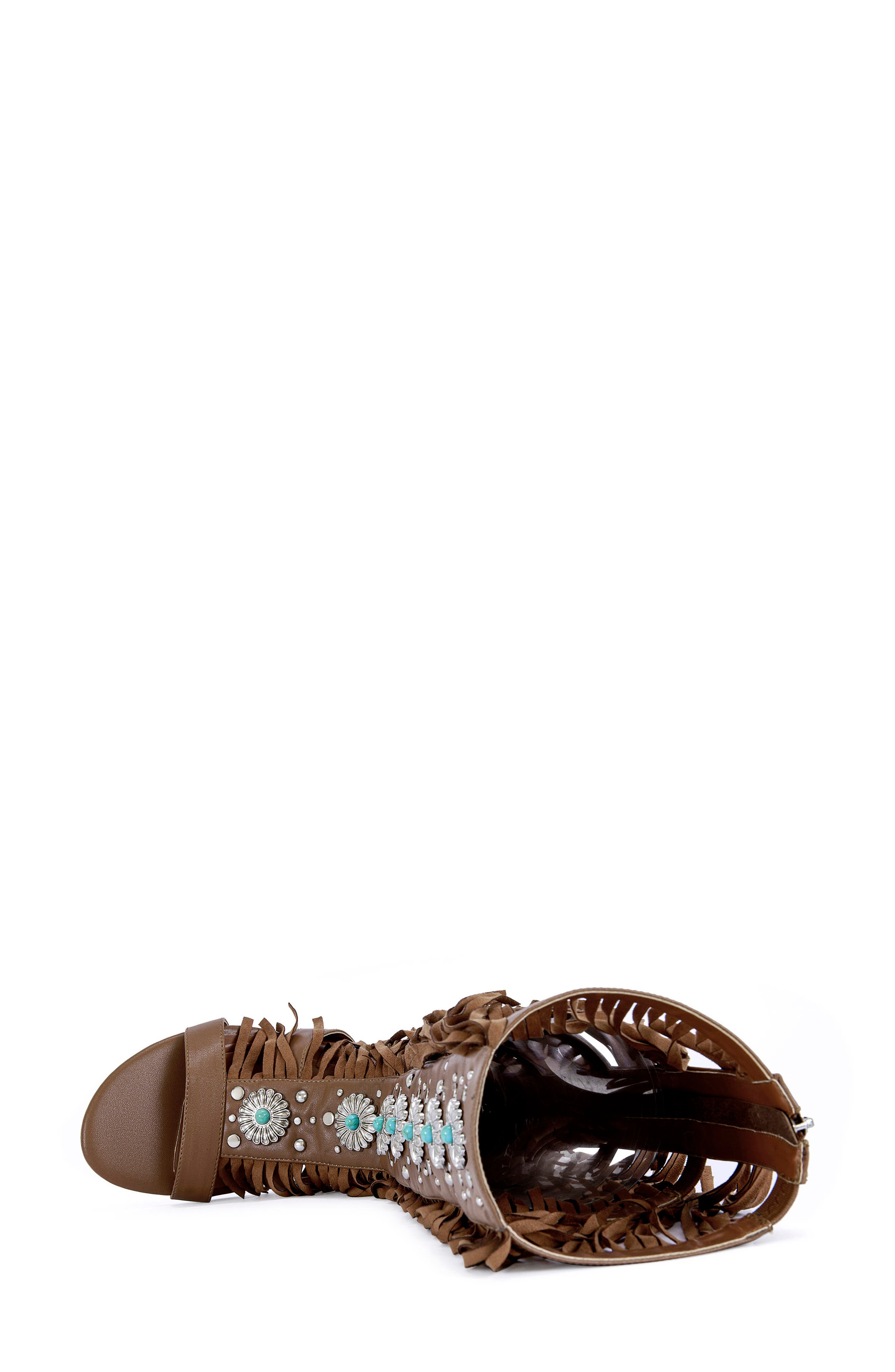 Dustine Gladiator Sandal, Alternate, color, BROWN