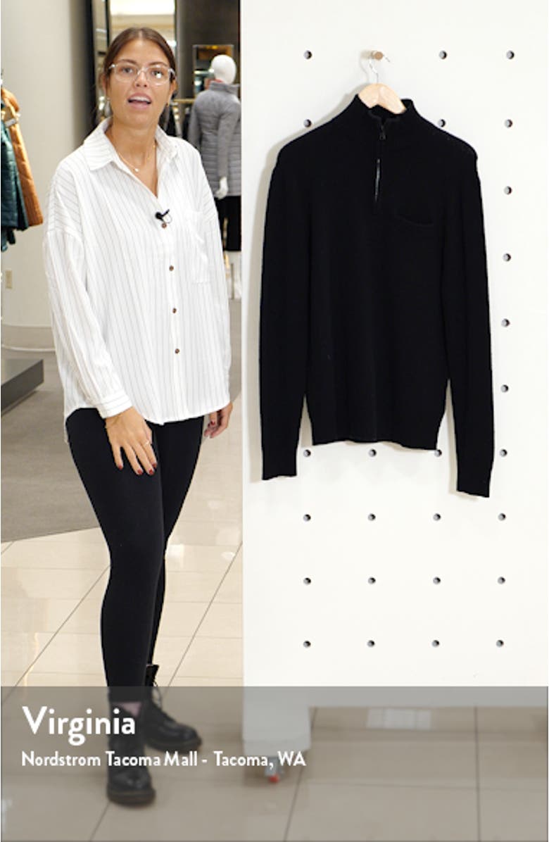 Quarter Zip Bouclé Sweater, sales video thumbnail