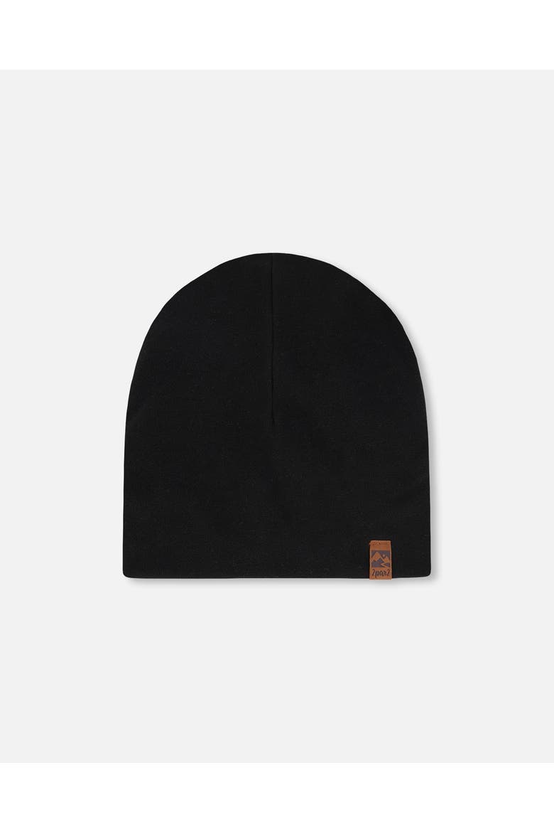 Gender Inclusive Stretch Jersey Beanie, Main, color, Black