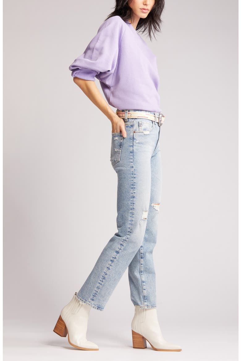 Saige Distressed Ankle Straight Leg Jeans, Main, color, APPARITION DESTRUCTED